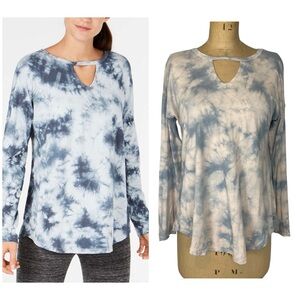 3/$30 Calvin Klein Performance Tie-Dye Long Sleeve Top Size S